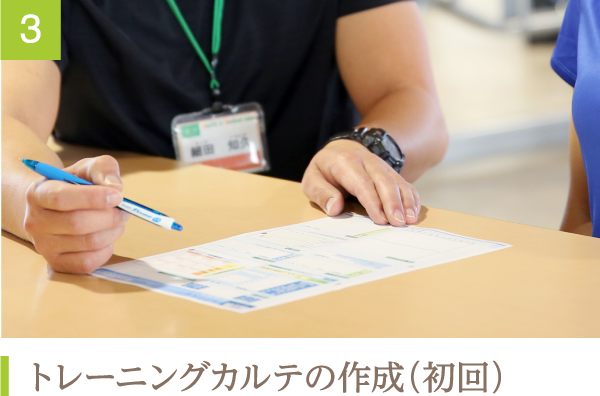 トレーニングカルテの作成（初回）